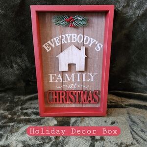 Country Rustic Christmas Decor Box
